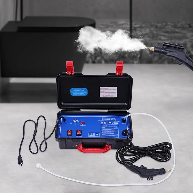 High Pressure Steam Cleaner 110V Portable Steam Cleaner 1700W Commercial Steam Cleaning System Electric Pump Steam Washer For Kitchen Bathroom Car