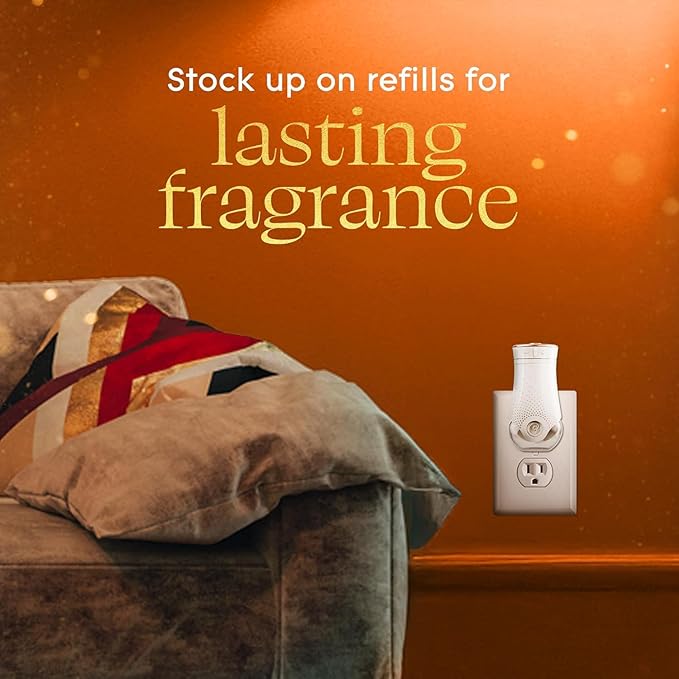 Glade PlugIns Scented Oil Refill 5-Pack Pumpkin &amp Ginger + Pomegranate &amp Currant Fragrance 0.67 fl oz (25 Total Refills) Air Freshener Oil Refills for Plug-In Warmer