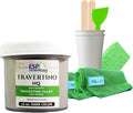 Travertino HQ Dark Repair Kit – Travertine Hole &amp Crack Filler with Tools (Dark Stone Shade)