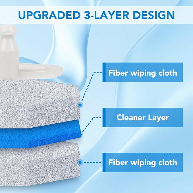 50 Count Toilet Wand Refills for Clorox Upgrade Disposable Replace Brush Heads Compatible with Clorox Toilet Wand for Toilet and Bathroom Cleaning