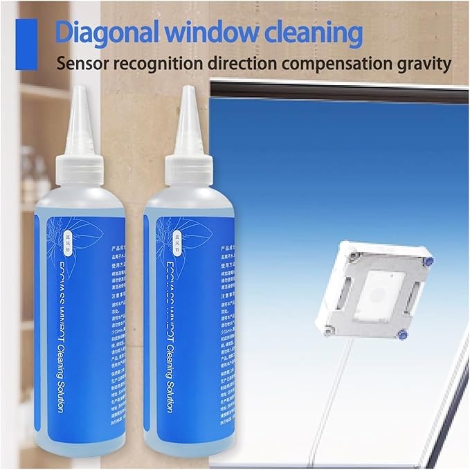 Window Cleaning Fluid - Compatible With ECOVACS WINBOT W2 PRO Omni/W2 Omni/W1 Pro/W1S/Mini - Streak-Free Formula Multi-Functional Glass Cleaner Specialized Fluid For Window Cleaning Robots(6pcs)