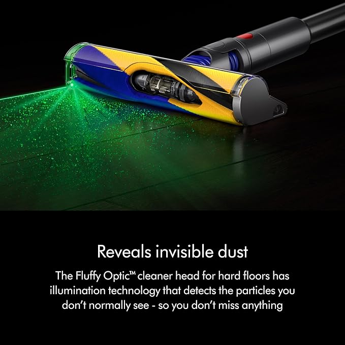 Dyson V15 Detect Plus Cordless Vacuum Illumination Reveals dust 240AW 3 Power Modes Up to 60 Minutes² Deep Cleans Hard Floors and Carpets Detangles pet Hair Converts to Handheld