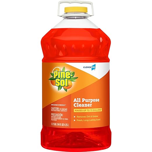 CLOROX CloroxPro Pine-Sol All Purpose Cleaner Multi-Surface Cleaning Healthcare Cleaning and Industrial Cleaning Orange Energy 144 Ounces (Package May Vary) - 41772 (Pack of 3)