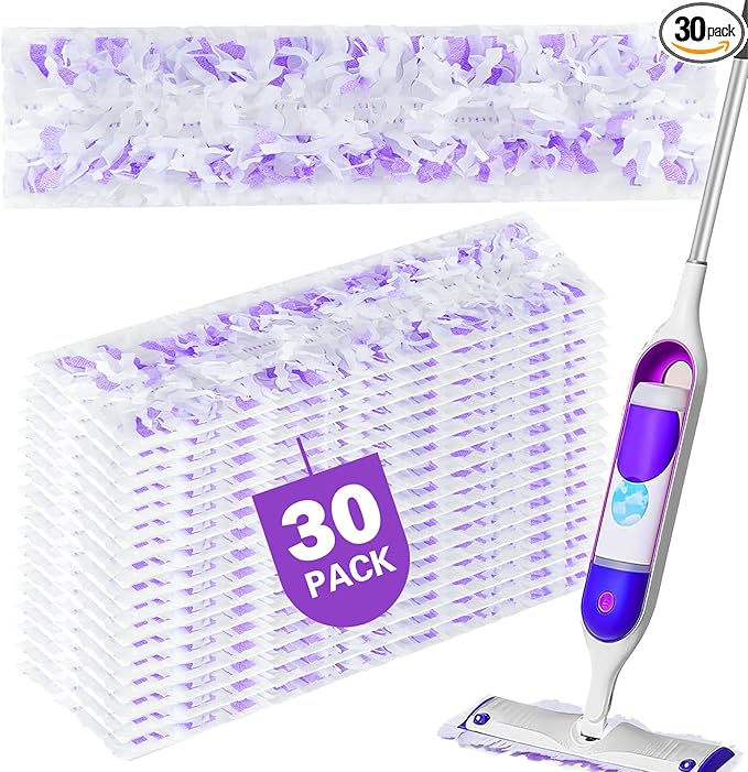 30 Count Power Mop Pads Refills for Swiffer PowerMop Multi-Surface Mopping Pad Disposable Replacement Compatible with PowerMop Safe on All Finished Floors.