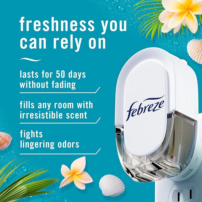 Febreze Odor-Fighting Fade Defy Plug Air Freshener Refill - Bora Bora - (3) of 0.87 fl oz Refills