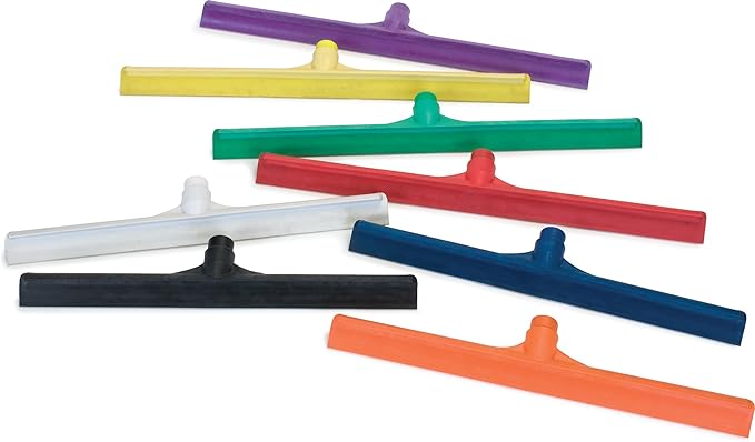 SPARTA 3656805 Plastic Floor Squeegee Shower Squeegee Heavy Duty Squeegee With Rubber Blade For Windows Glass Shower Doors Floors Windshields 24 Inches Red (Pack of 6)
