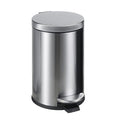 SunnyPoint 4.5 Liter(1.2 Gallon) Small Round Trash Can with Plastic Inner Bucket Bathroom Office Kitchen and Bedroom Step On and Slow Close (S.N)