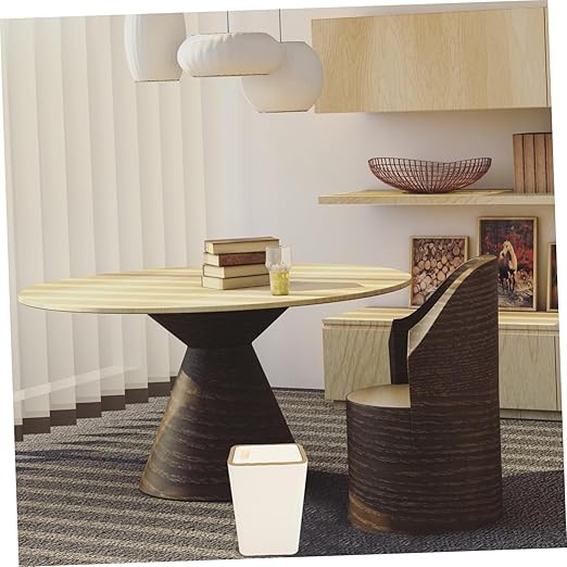 Garbage Can for Bedroom Kitchen Trash Bin Plastic Wastebasket Pp Material Trash Can Multi-Scene Use Waste Basket for Family
