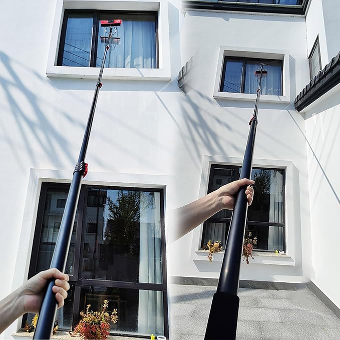 Window Cleaning Equipment Water Fed Pole Window Cleaning Equipment Telescopic Window Cleaner Cleaning Photovoltaic and Solar Panels Extendable Cleaner Conservatory (5.4m/17.7ft)