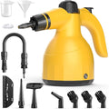 Handheld Steam Cleaner: Multi-Surface Steamer with 10 PCS Accessories Pressurized Natural Steam Cleaner for Home Cleaning Dirt Grease Grout Tile Floor Couch and Car