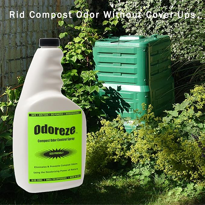 Natural Probiotic Compost Odor Control Spray: 32 oz. Concentrate Makes 128 Gallons
