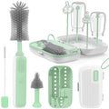 Electric Bottle Brush Cleaner Baby Bottle Brush Travel Set 360° Efficient Cleaning Durable 2000 mAh Battery Travel Bottle Brush Set with Drainage Rack and Storage Box Baby Travel Essential