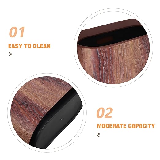 Narrow Marble Pattern Trash Bin Wastebasket for Home Kitchen Bathroom Bedroom Office Space-Saving Household Rubbish Can