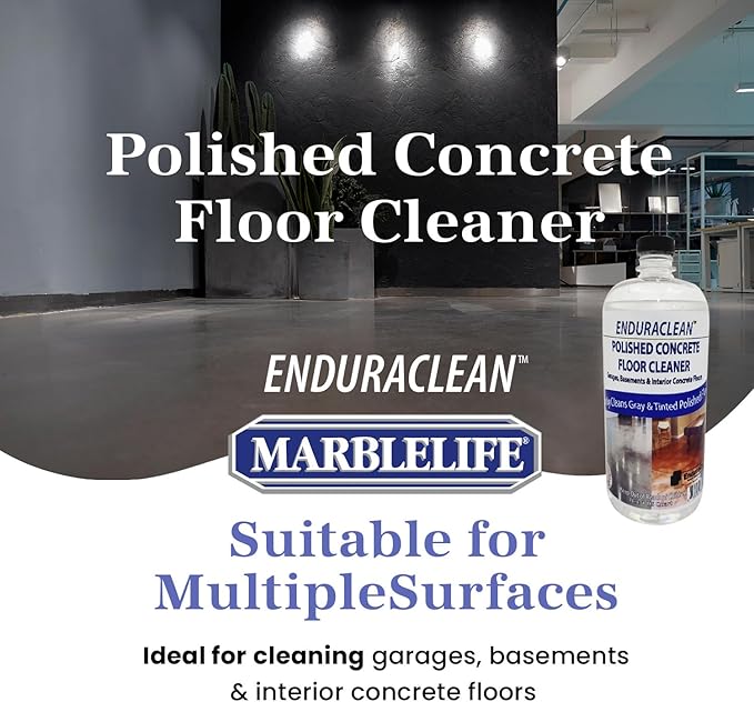 Marblelife EnduraCLEAN Ready-To-Use Polished Concrete Floor Cleaner Effective Basement Garage &amp Indoor Concrete Floor Cleaner Concrete Cleaner Cement Cleaner &amp Degreaser 32 oz