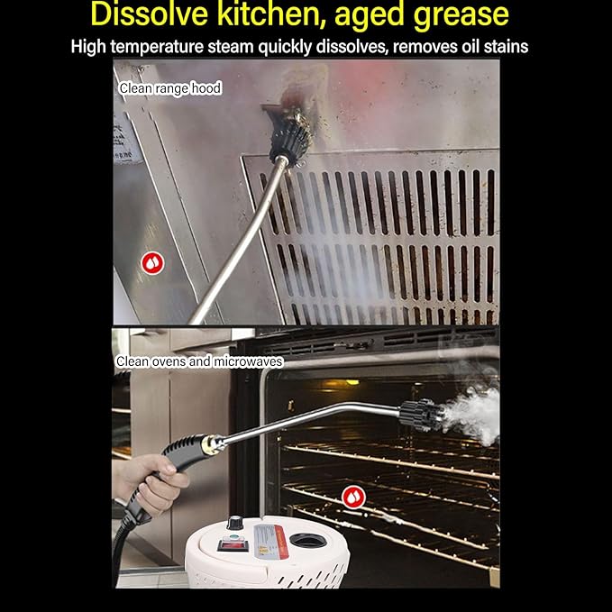 2500W Handheld Steam Cleaner High Pressure Steamer for Cleaning Multipurpose Adjustable Nozzle 6 Levels High Temp Steam Power Steamer Cleaning Machine for Home Bathroom