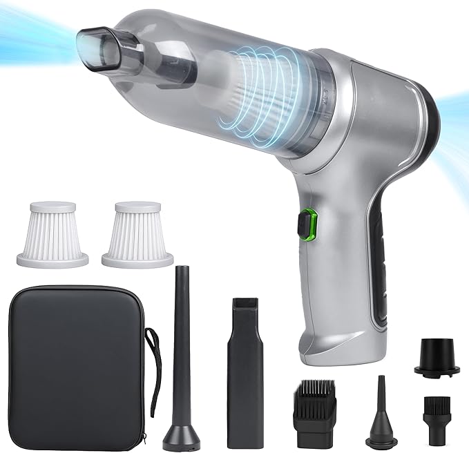 EcoNour 3-in-1 Cordless Handheld Car Vacuum Cleaner – 120W Power 12000Pa High Suction Dual Rechargeable Batteries – Portable Dust Buster for Car Home &amp Pet Hair