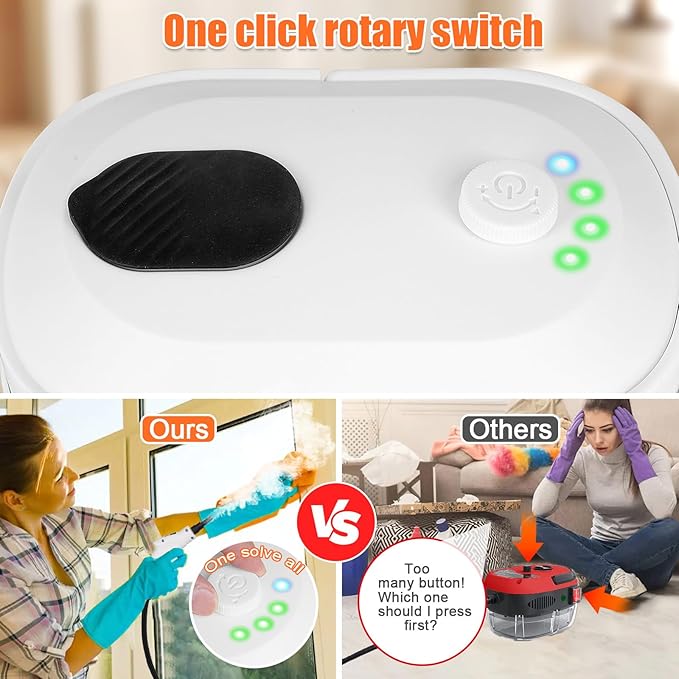 2500W High Pressure Steam Cleaner with One-Button Adjustment 15 in 1 Handheld Steam Cleaner for Home Multi-Purpose Portable Steamer for Car Detailing/Grout/Floor/Tile Dirt Remover Cleaning Tool