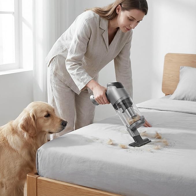 Hand Held Vacuum Car Vacuum Cleaner 18000PA High Power 4-in-1 Air Duster &amp Air Blower &amp Pump Cordless Rechargeable Mini Small Shop Vac for Household Chores Flooring Car Pet Hair