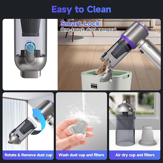 Car Vacuum Portable Cordless 22000PA High Power handheld Vacuum Cleaner with Brushless Motor11 in 1 Mini Hand Held Vacuum Cordless Rechargeable Air Duster/Blower/Pump for Car Home Pet Office