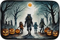 Caroline's Treasures DAC2279DDM Werewolves Spooky Halloween Dish Drying Mat Absorbent Dish Drying Mat Pad for Kitchen Counter Dish Drainer Mat for Countertop 14 x 21 Multicolor