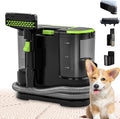 Portable Carpet &amp Upholstery Cleaner Deep Cleaning for Rugs Couch Curtain Car Interiors Stains Pet &amp Family Friendly 21 Kpa suction with 800W high-performance motor 120V (Green)
