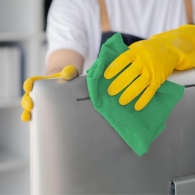 Avalon Towels Microfiber Cleaning Cloths (Value Pack of 100) - Size 12 x 12 Inches Highly Absorbent Cleaning Rags Lint Free Reusable and Washable Microfiber Towels for Cars