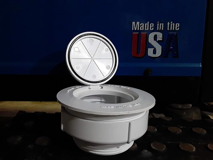 The Original 3 x 4 Homesaver Combination Flip Top Sewer Popper Relief Cap. Fits a 3 or 4 PVC Sewer Cleanout Pipe. Sewer relief valve! Proudly made in the USA!