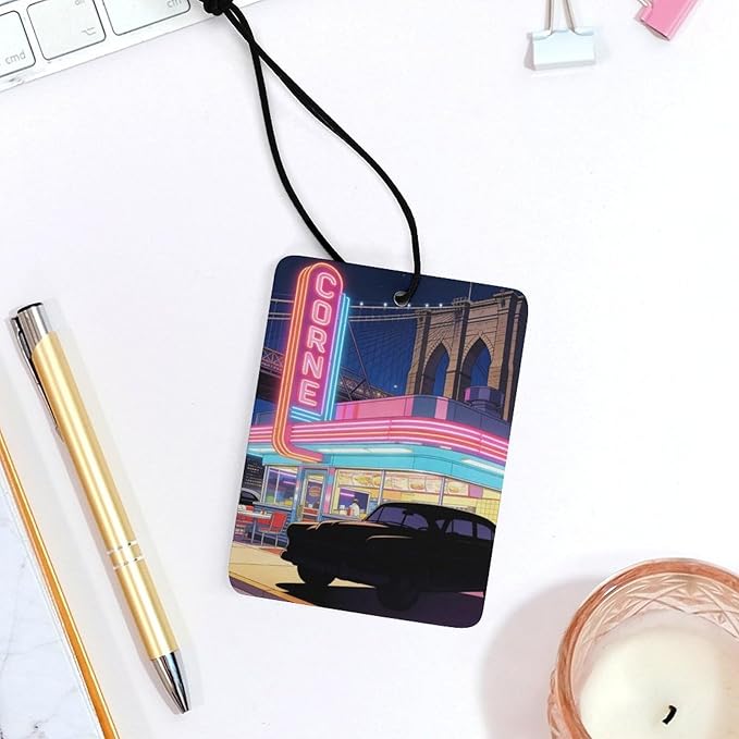 5PCS Car Air Freshener Hanging Personalized Double Sided Vintage Cars Car Fresheners Long Lasting New Cars Scents Cute Automotive Freshies for Closets Drawers (tea)