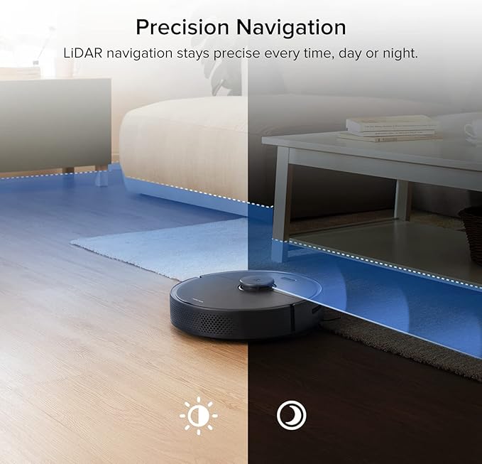 roborock S4 Max Robot Vacuum with Lidar Navigation 2000Pa Strong Suction Multi-Level Mapping No-go Zones Ideal for Carpets and Pets Robotic Vacuum