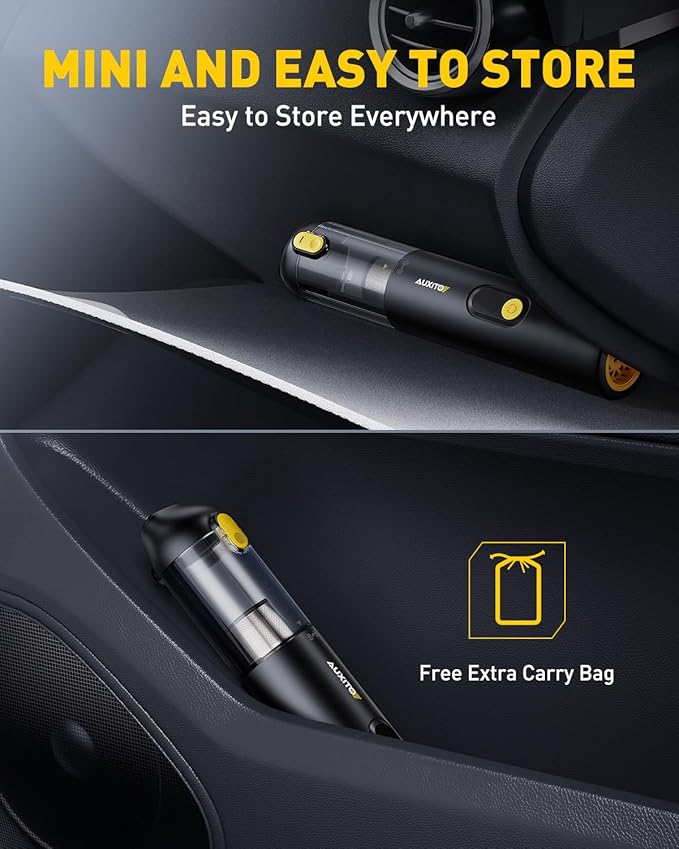 AUXITO Car Vacuum Portable Cordless 14000Pa Suction Handheld Vacuum Blow &amp Suction 2 in 1 Small Vacuum Cleaner Hand Held Vacuum for Car Home Pet Office Ideal Gifts for Men &amp Women (Black