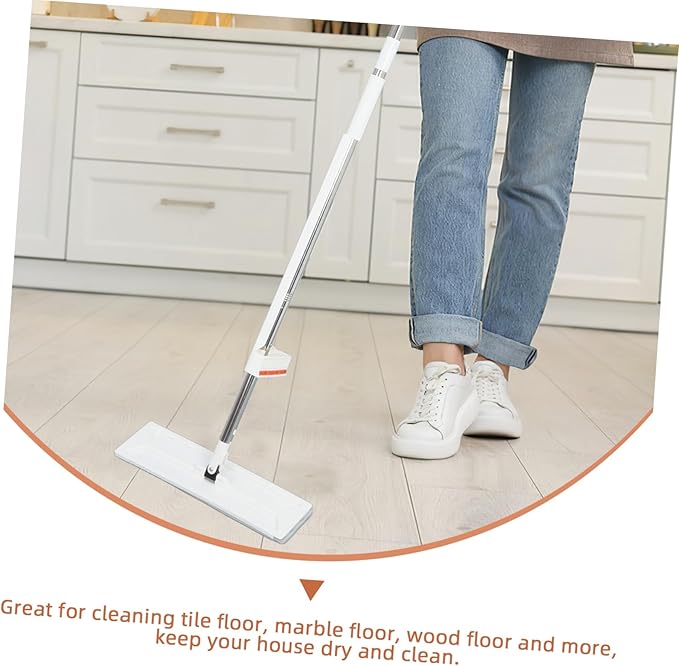 Portable Dual Function Floor Cleaning Mop Wet Dry Flat Mop with Replaceable Microfiber Pads Self Squeeze Design for Efficient Home Cleaning Tasks