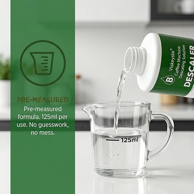 Descaling Solution for Black+Decker Coffee Makers 16.9 fl oz (500ml) Descaler Liquid 4 Uses Citric Acid Formula
