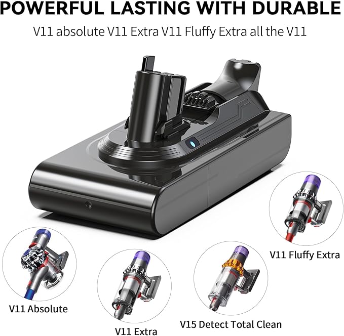 Keenstone 25.2V 8000mAh Upgrade Replacement Battery for Dyson V11 V11 Battery Replacement Compatible with Dyson V11 V15 SV15 SV16 SV22 970425-01 Vacuum Cleaner(Only Available for Click-in Style)