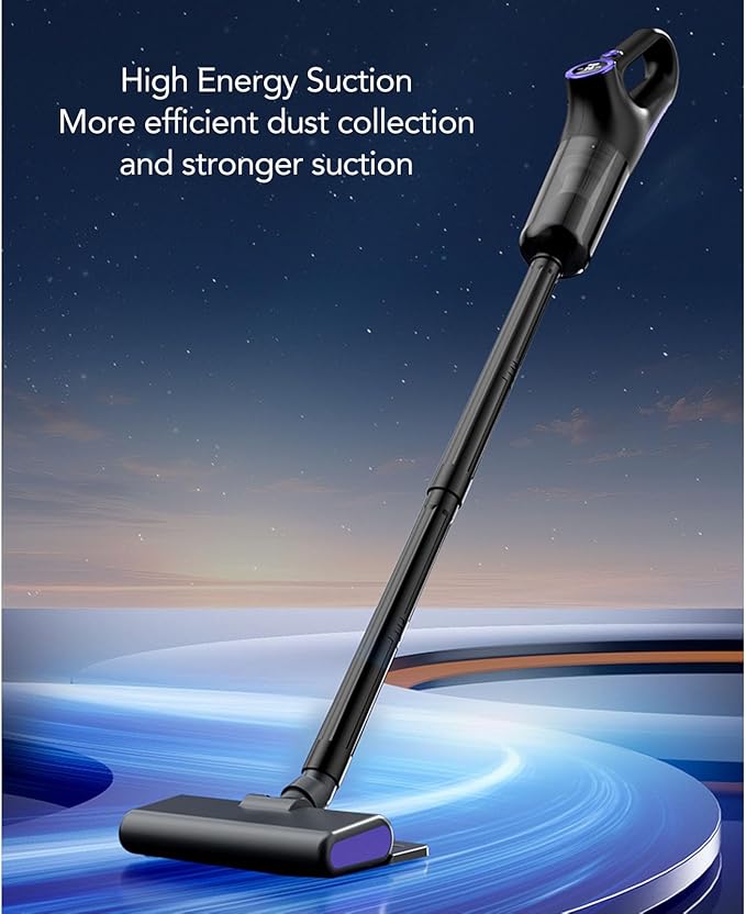AYNEFY Cordless Vacuum CleanerMultifunctional 15kPA Powerful Suction Rechargeable Handheld Stick Vacuum Suction Drag Integrated Vacuum Cleaner for Hardwood Stairs Tile Floors