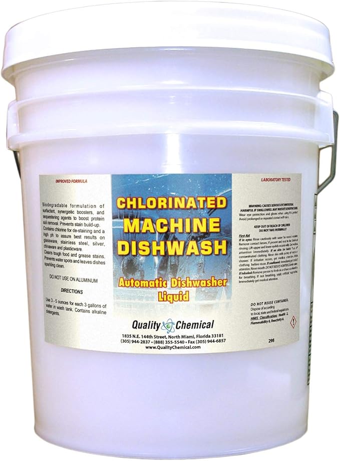 Quality Chemical Chlorinated Machine Dishwash - 5 gallon pail - 640 oz (Pack of 1)