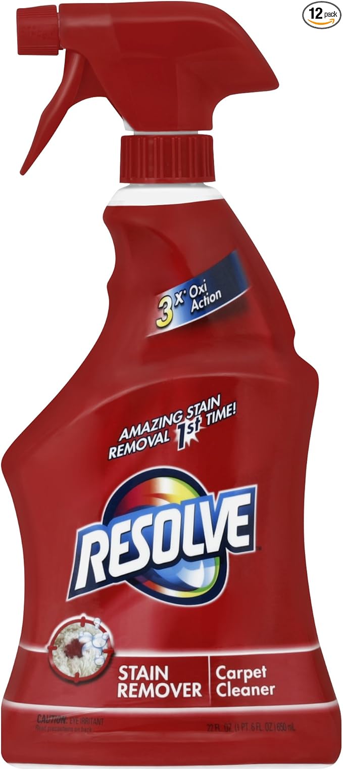 Resolve Carpet Stain Remover Cleaner 22 Ounce (Pack of 12)