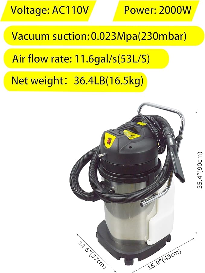 110V Carpet Extractor Machine 3 in 1 Wet Dry Vacuum Cleaner 40L Portable Carpet Cleaning Machine for Home Commercial Use Carpet Cleaner 1000W
