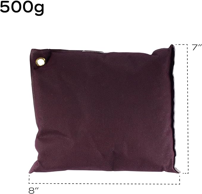 BambooMN Activated Bamboo Charcoal Air Purifier - 500g Burgundy - 2 Bags