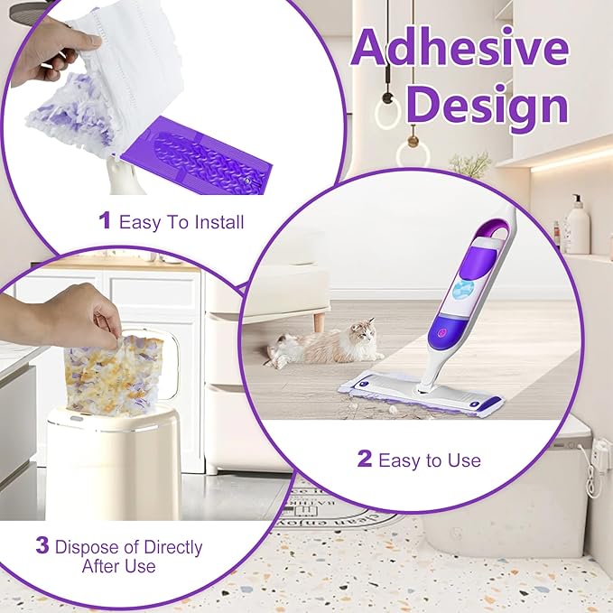 30 Count Disposable for Swiffer Power Mop Refills Power Mop Pads for Swiffer Power Mop Compatible with Swiffer Power Mop &amp for Swiffer Power Mop Solution for Floor Cleaning