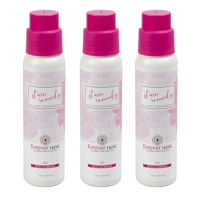 FOREVER NEW (3 pk) 7 Fl Oz Stain Remedy Liquid - Fabric Stain Remover - Built-in Brush Scented (21 Fl Oz Total)