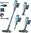 Cordless Vacuum Cleaner Max 400W 48kPa 65min Cordless Stick Vacuum Cleaner With Green Light Self-Standing Anti Tangle Wireless Rechargeable Vacuum Cleaners For Home/Hardwood Floor/Pet Hair/Carpet