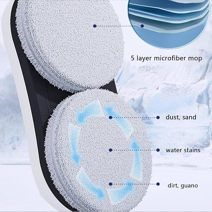 Window Cleaning Robot4 Automatic Cleaning Routes Smart Window CleanerRemote Control/Automatic Dual Use60ml Water Tank Capacity with Double Water Spray Window Cleaner Machine
