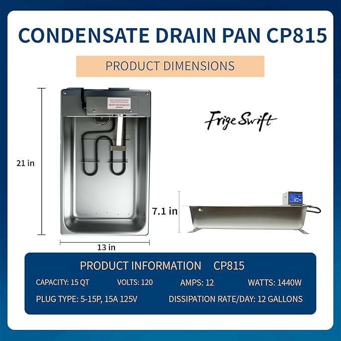 CP815 Condensate Drain Pan Commercial Refrigeration Condensate Evaporator Pan
