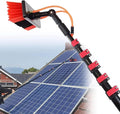 Water Fed Pole Kit Window Cleaning Telescopic Pole for Cleaner Conservatory Roof Photovoltaic Panel Cleaning Extendable Solar Panel Roof Cleaning Tools30cmBrush-9mRod