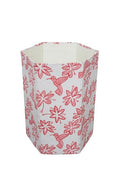 Generic 3.3 Gallon Cotton Hand Block Printed Paper Waste Basket |Small Decorative Trash Can for Housewarming Gifts in Living Room Bedroom Bathroom | Eco-Friendly Plastic-Free (1 PINK BIRD)