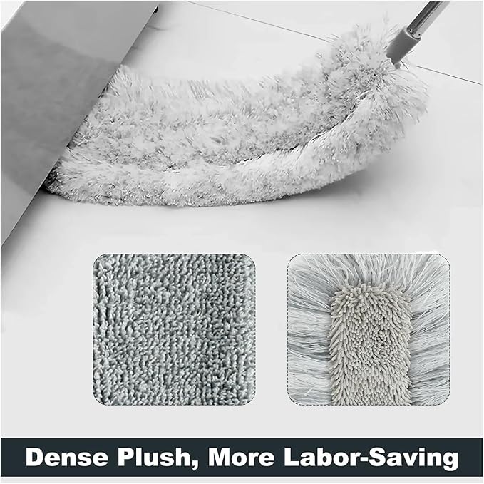 Telescopic Dust Mop with 67In Handle Floor Ceiling Broom Bed Bottom Dust Cleaner Sofa Dust Removal Brush Household Cleaning Tool