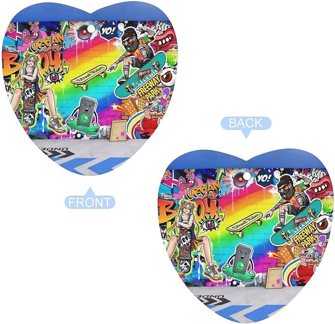 5PCS Car Air Freshener Hanging Personalized Double Sided Urban Graffiti Car Fresheners Long Lasting New Cars Scents Cute Automotive Freshies for Closets Drawers (tea)