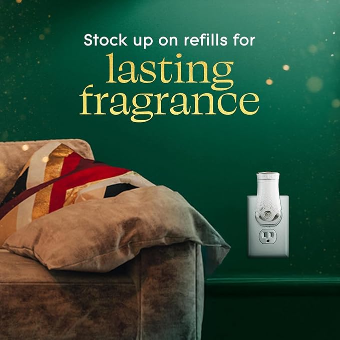 Glade PlugIns Scented Oil Refill 6-Pack Balsam &amp Spruce Holiday Fragrance 0.67 fl oz (12 Total Refills) Air Freshener Oil Refills for Plug-In Warmer