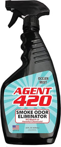 AGENT 420-22 oz Cannabis Odor Destroying Spray for Eliminating Cigarette Smoke or Most Unwanted Odors In Your House Car or Apartment - Freshen Up The “place” (Ocean Mist 22 Ounce)