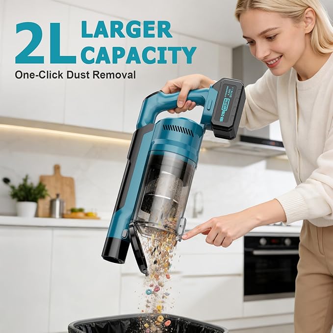 700W Cordless Vacuum Cleaner 60kPa Portable Stick Vacuum with 3 Modes 6 in 1 Stick Vacuum Cleaner Brushless Motor 3 Modes for Floor Carpet Car